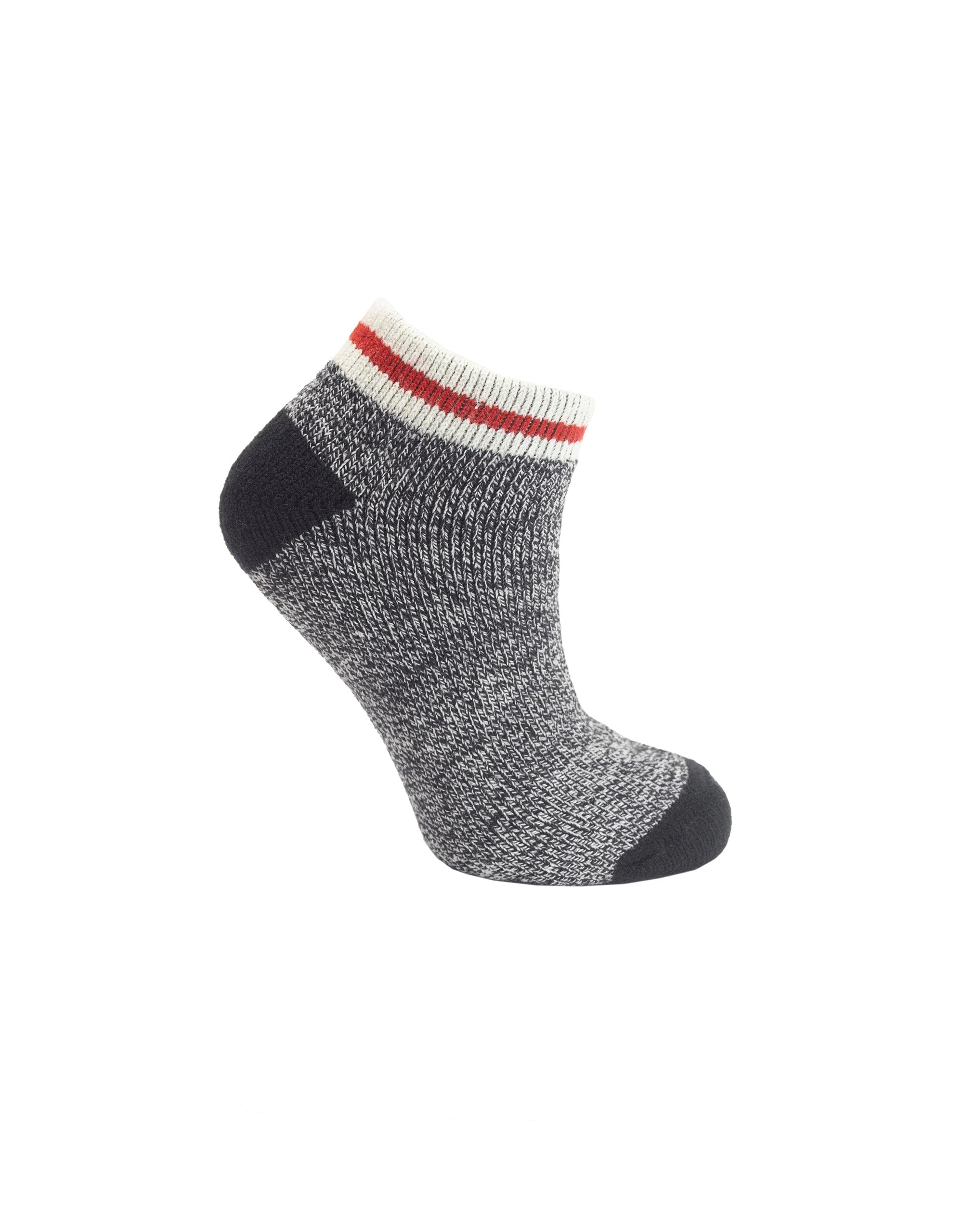 Ultra-Soft Cabin Socks: Brushed Fleece Comfort, Black Ankle Style.