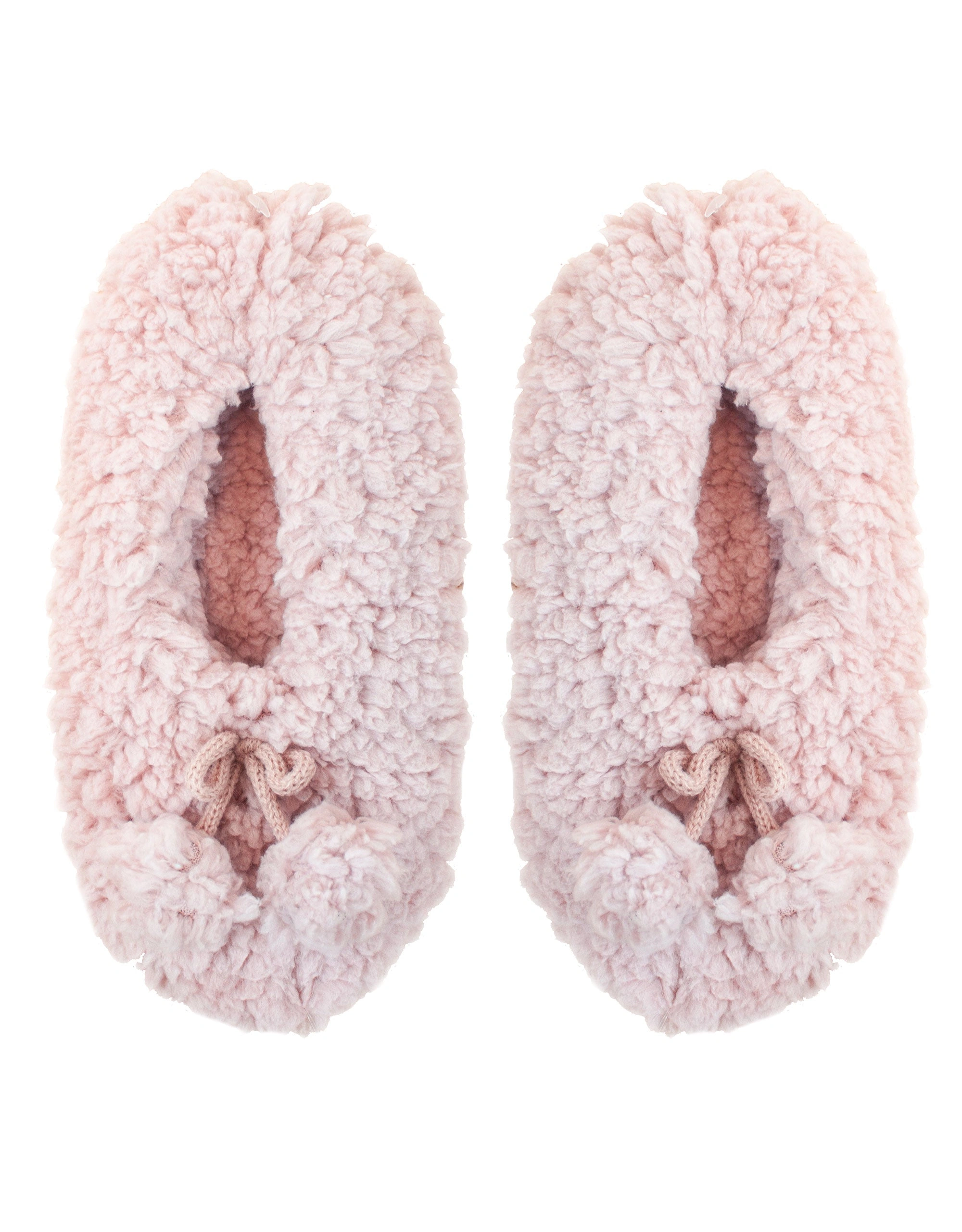 Cozy Pink Sherpa Pompom Slippers Dreamy Comfort